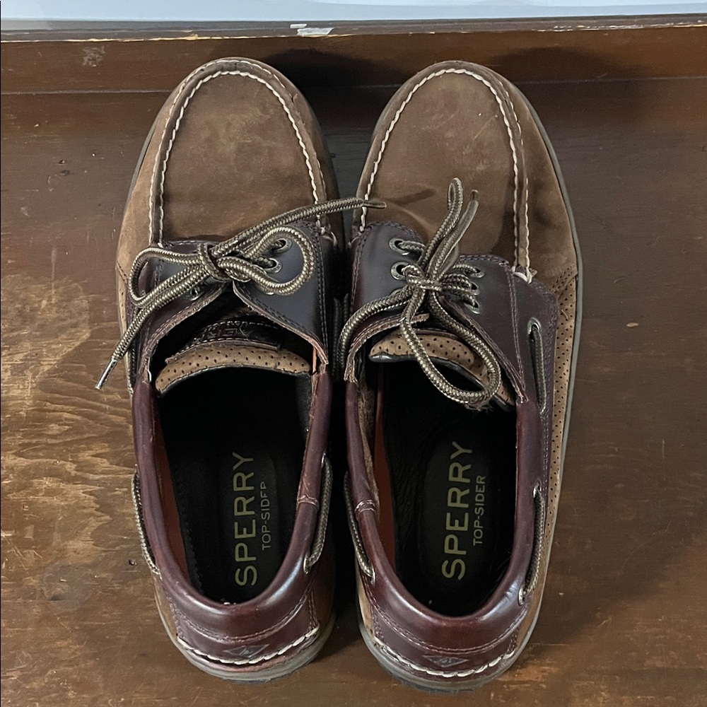 Sperry Men's Tan and Brown Boat Shoes - Picture 4 of 7
